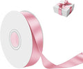 Pink Satin Ribbon 1 Inch Wide x 50 Yards, Double Faced Polyester Ribbon by Unknown