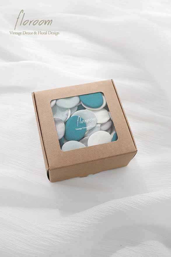 Floroom 300pcs Rose Petals Teal Green Faux Silk Flower Petals - Image 6
