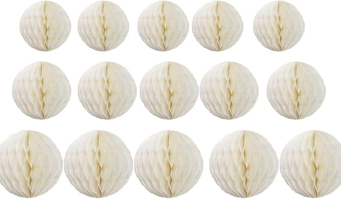 15pcs Honeycomb Balls Decorations 4'' 6'' 8'' Party Honeycomb Ball Flower by Yangeey