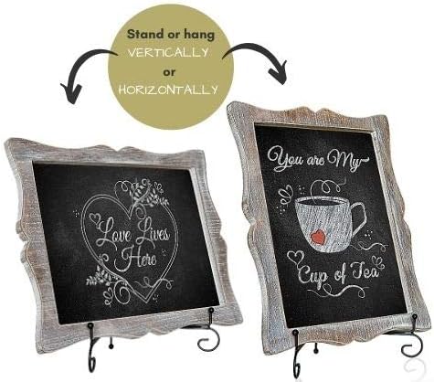 Small Chalkboard Sign with Easel + White Liquid Chalk Marker | Hanging or - Image 7