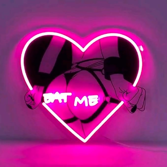 Anime Girl Eat Me Neon Sign, Girl Bedroom Wall Neon Light, Led Neon Signs - Image 2