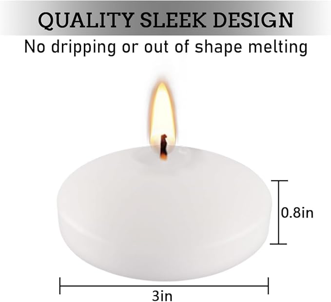 Set of 24， 3-inch Floating Candles, Burning continuously - Image 3
