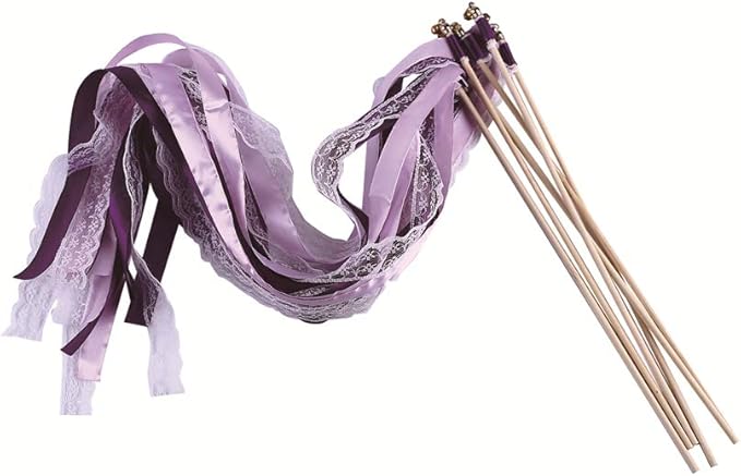 30pcs Lace Ribbon Stick Wands Christmas Birthday Party Streamers Wands Fairy - Image 3