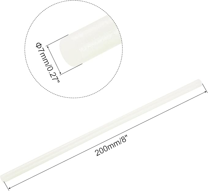 uxcell 20pcs Hot Glue Sticks for Glue Gun 7mm/0.27-inch x 8-inch Mini Hot Melt - Image 2