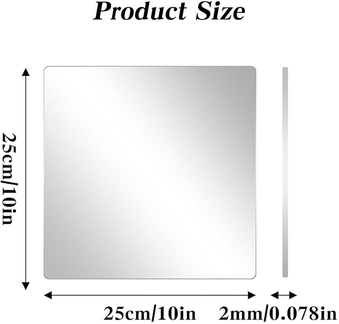 12Pcs Square Mirror Candle Plate - Image 2