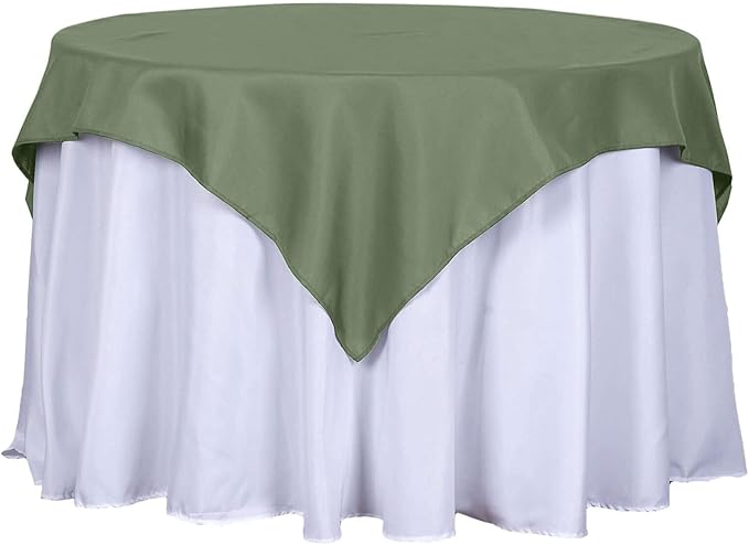Efavormart 54x54 Moss Green Wholesale Linens Seamless Polyester Square Linen - Image 7
