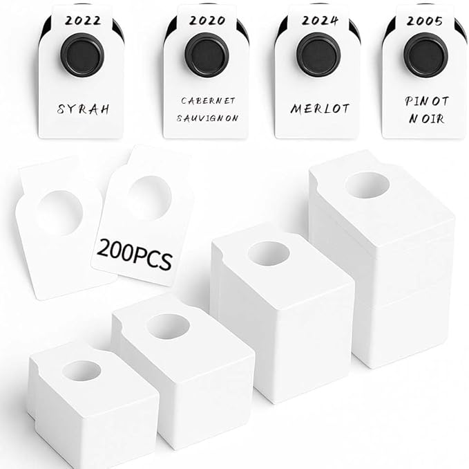 200 PCS Wine Bottle Tags –Paper Hanging Cellar Labels by Unknown