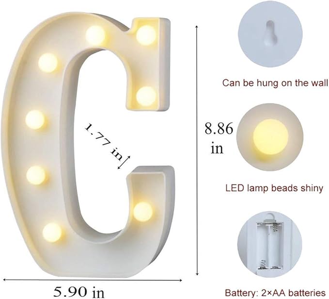 MUMUXI Marquee Light Up Letters | Large Light Up Numbers | Battery Powered and - Image 2
