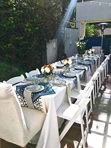 10 Pack Polyester Tablecloths, Stain and Wrinkle Resistant Washable Fabric - Image 5