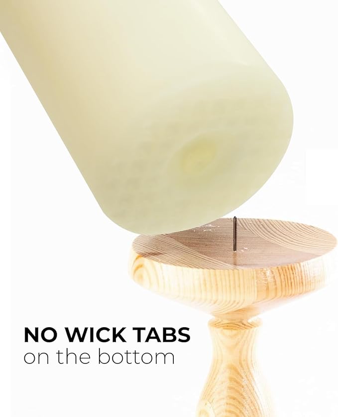 20 Packs 2 x 4 Premium Sense Unscented Ivory Tall Pillar Candles, Soy Wax - Image 5