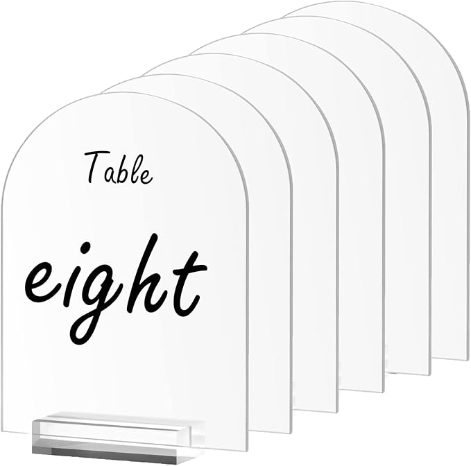 6 Pack 8x10 Inch Frosted Arch Acrylic Sign by CEUQIESO