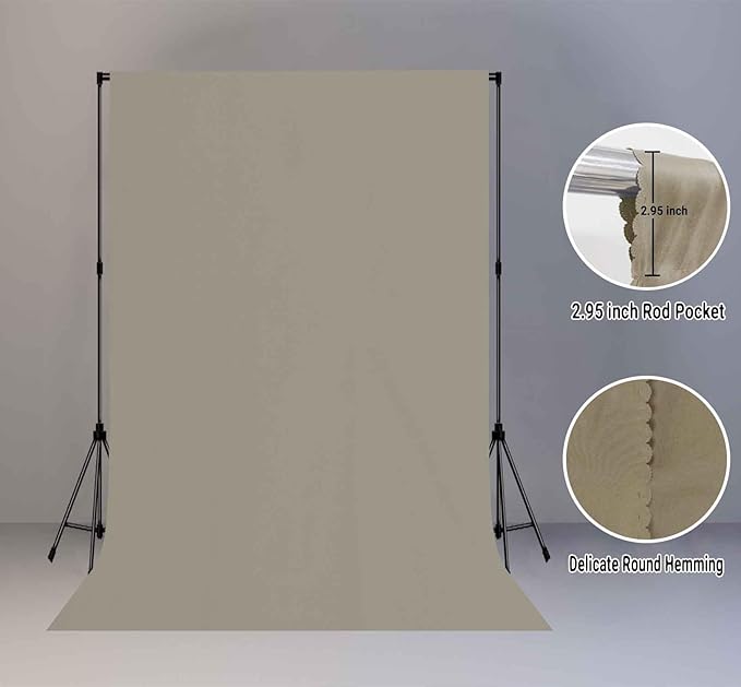 High Density Fabric 6x9FT Grey Backdrop Photo Background, Professional - Image 2