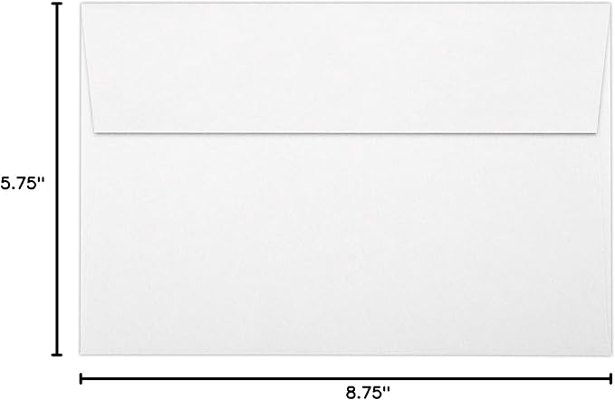 LUXPaper A9 Invitation Envelopes | Peel & Press | 5 3/4" x 8 3/4" | White | - Image 3