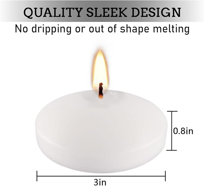 10 Hour Floating Candles, for Cylinder Vases, Centerpieces at Wedding - Image 3