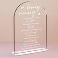Wedding Memorial Sign Rustic Wedding Clear Acrylic Gift Table Sign by Unknown