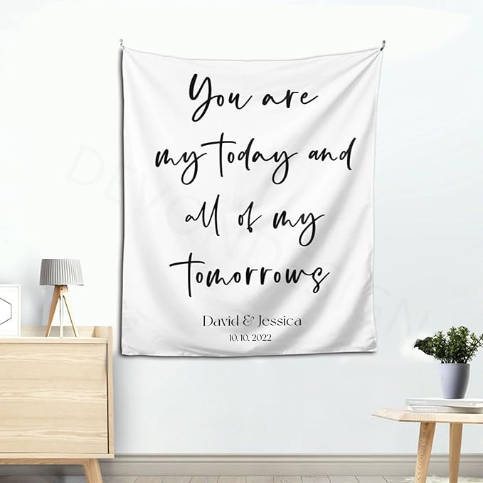 You Are My Today And All of My Tomorrows Backdrop, Custom Tapestry - Image 5