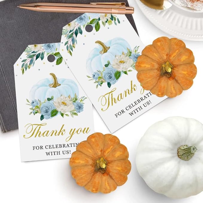 50 Pcs Pumpkin Gift Tags, Fall Theme Gift Tags - Image 2