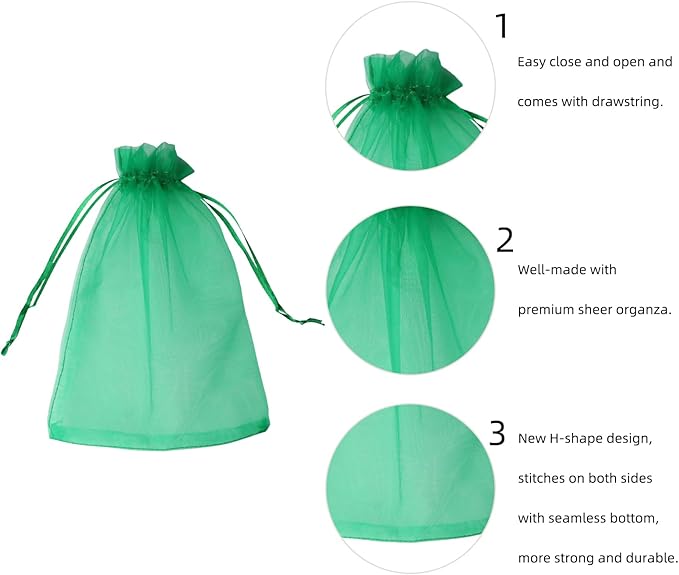 Wudygirl 100PCS 5X7 Inch Sheer Organza Bags - Image 2