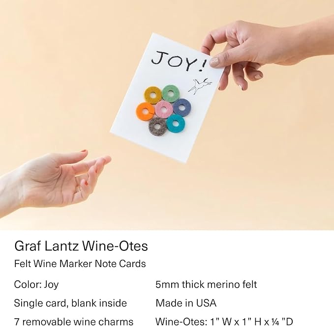 Graf Lantz - Wine-Ote's Merino Wool Wine Glass Charms 7 Count - Drink Markers - - Image 4