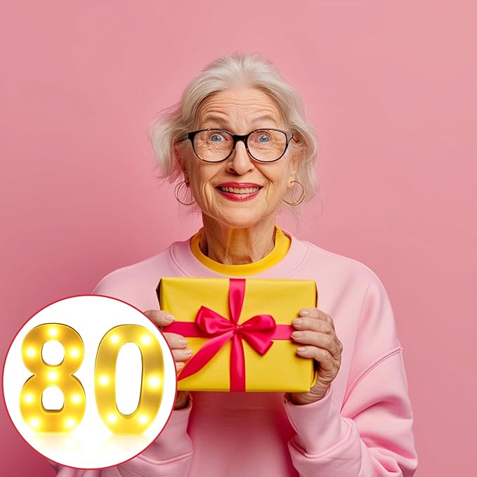 80th Birthday Decorations for Women Men, Happy 80 Birthday Decorations for - Image 7