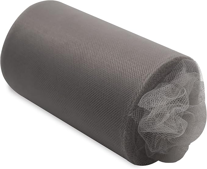 Silver Tulle Fabric Rolls 6 Inch by 100 Yards Fabric Spool Tulle Ribbon - Image 2