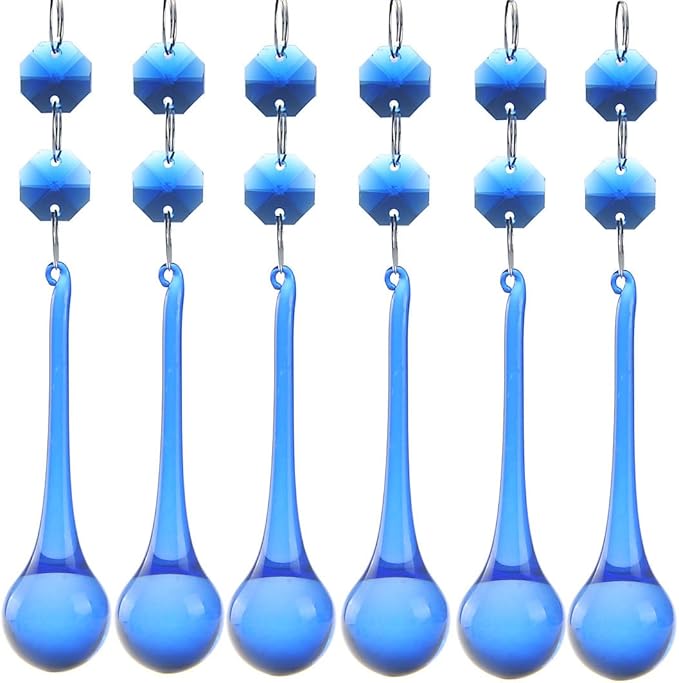 H&D 10pcs Suncatcher Crystal Raindrop Chandelier Prisms Pendants, Glass Prisms by HDHYALINEDORA