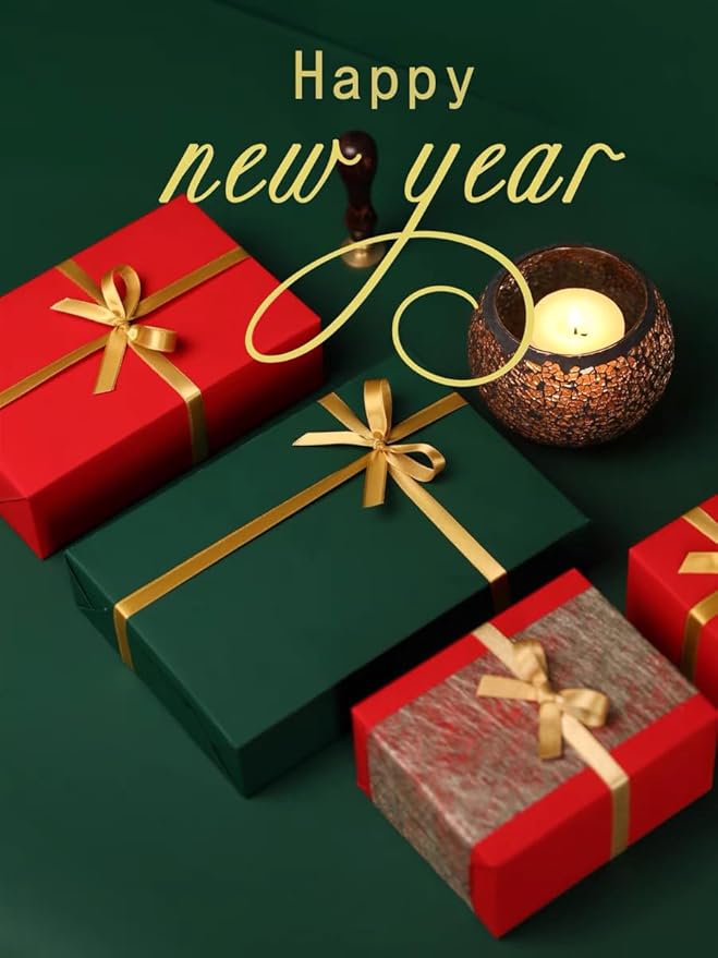 Vanhench 17.8"x1500" Red Wrapping Paper, Wrapping Kraft Paper - Image 6