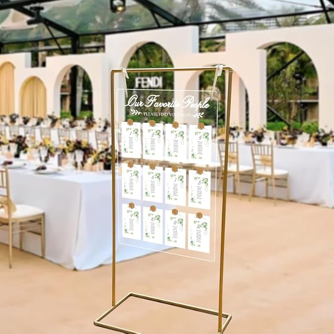 Wedding Seating Chart Board, 20x28 Inch Acrylic Seating Chart Board Hanging - Image 7