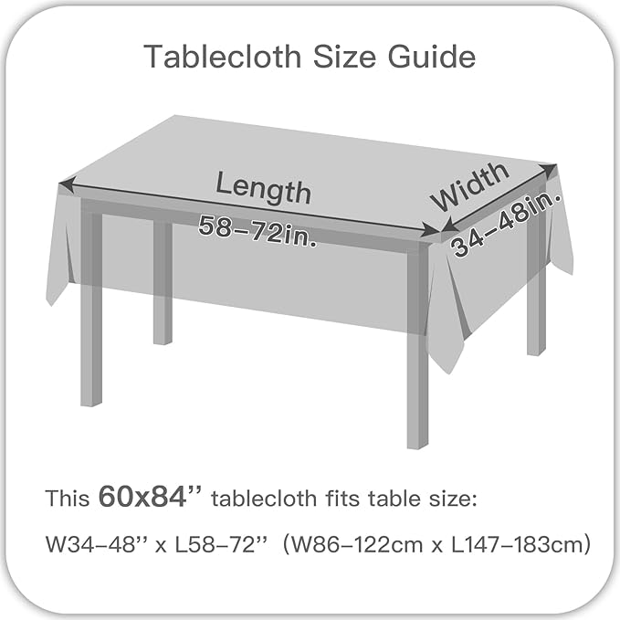 maxmill Linen Textured Rectangular Tablecloth Water Resistant Wrinkle Free - Image 7