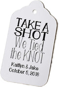 Take a Shot we Tied The Knot Wedding Personalized CardStock Keepsake Souvenir by TiaZoey