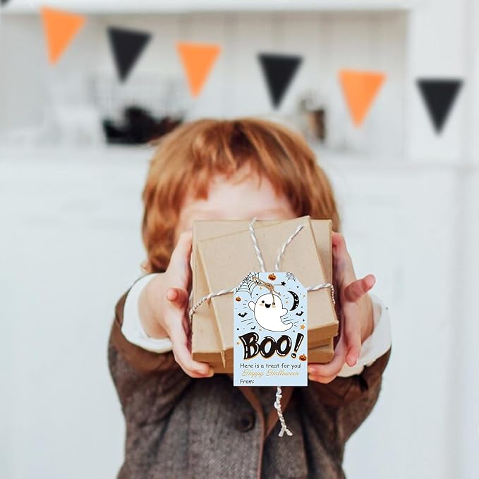 Aukolass 50Pcs Boo Gift Tags, Halloween Treat Tag - Image 6