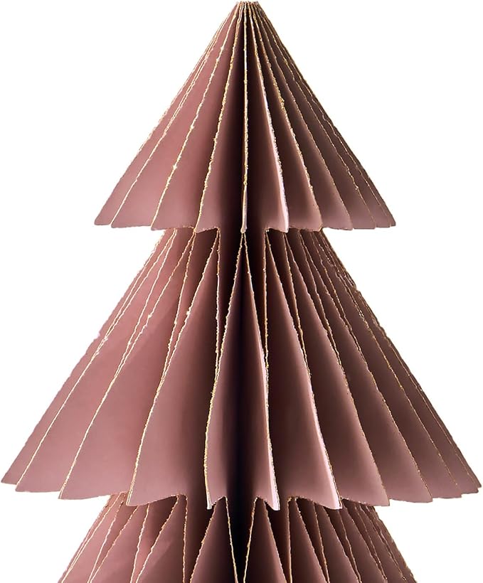 LampLust Pink Tree, 2 Pack Honeycomb Decorations, 6 & 8 Inch Paper Trees - Image 4