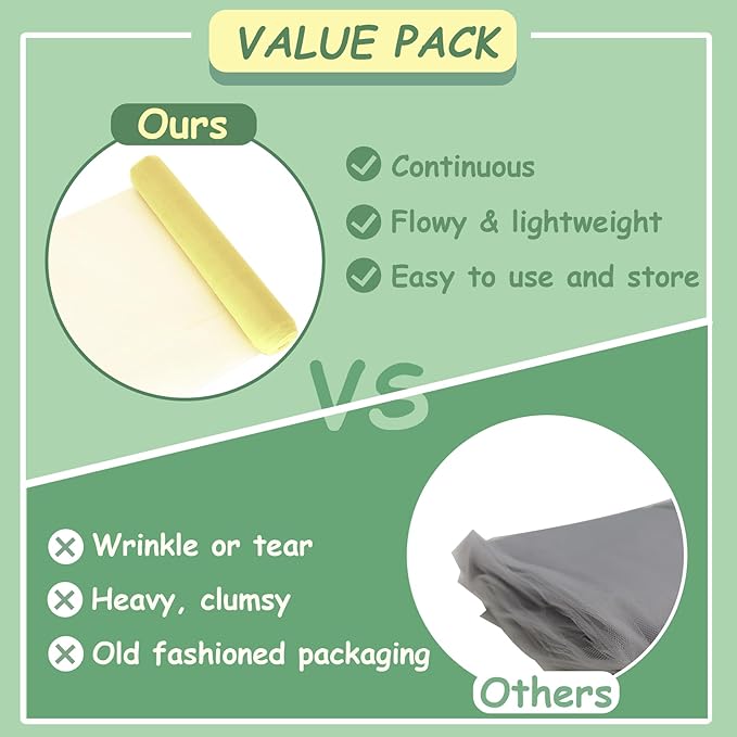 Tulle Fabric Rolls, 54 Inch by 10 Yards Tulle Ribbon - Image 3