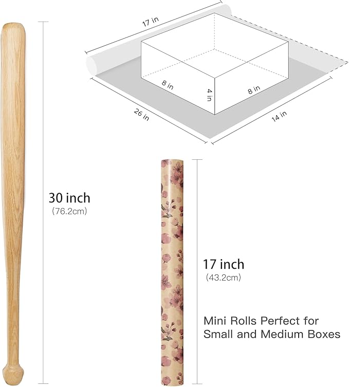 RUSPEPA Cherry Blossom Wrapping Paper Roll - Image 7