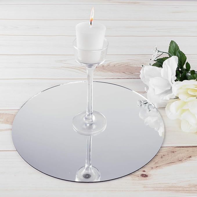 Super Z Outlet Round Mirror Wedding Table Centerpieces, 10 Pieces - Image 5