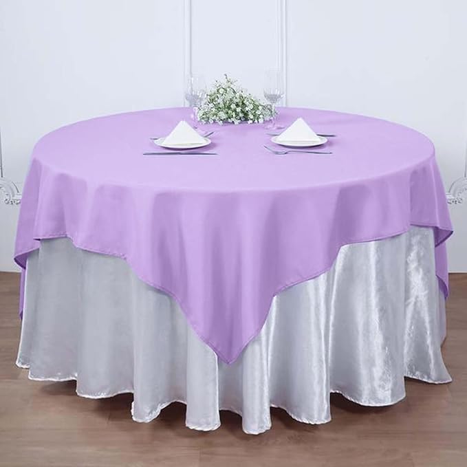 Efavormart 54x54 Lavender Wholesale Linens Seamless Polyester Square Tablecloth by efavormart