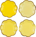 48Pcs Yellow Scalloped Party Plates by PUEVENYI
