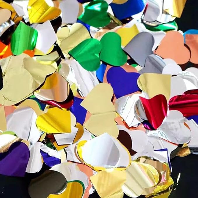 Metallic Glitter Heart Shaped Foil Confetti - Image 4