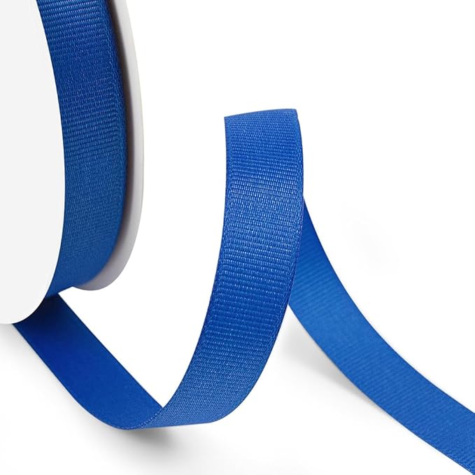 5/8" X 50 Yards Royal Blue Grosgrain Ribbon, Premium Grosgrain Ribbon - Image 3