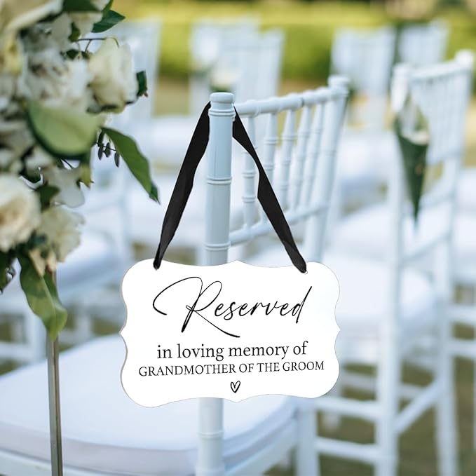 Acrylic Wedding Sign, Ring Bearer Sign, Reserved Seating Signs, - Image 2