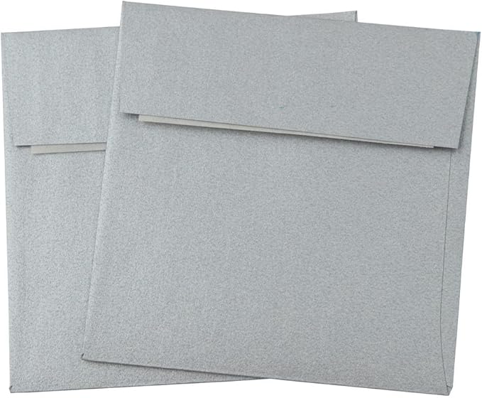 LUXPaper Square Invitation Envelopes | Peel & Press | 3 1/4" x 3 1/4" | Silver - Image 7