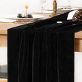 MLMC 2 Pack Black Velvet Table Runner 10ft Glossy Luxury Velvet Fall Table by MLMC