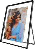 Black Floating Frame, For Picture 7x9, Tabletop Shelf Photo Frame, For Father by AhaGoOfficial