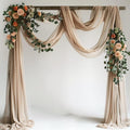 Wedding Arch Draping Fabric 1 Panel 28.7" x 20FT Nude Sheer Chiffon Backdrop by Xiomot
