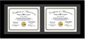 Creative Picture Frames 14X30Bk-B Black Horizontal Double Diploma Frame by CreativePictureFrames