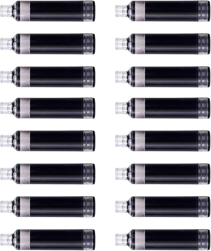 WRITECH Black Ink Cartridge Set: 16 Ink Cartridges Clictek Fountain Pens - Image 4