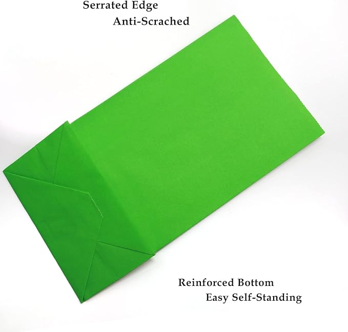Oletx 30-Pack Green Party Favor Paper Bags, Baby Shower, School Activities - Image 4