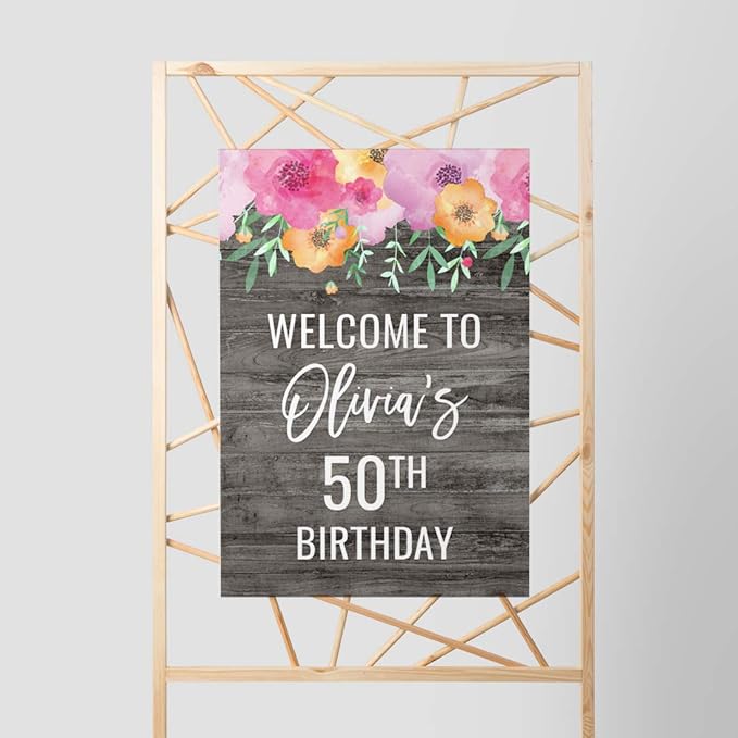 Andaz Press Personalized Extra Large Birthday Easel Board Party Sign, 12x18-inch - Image 3