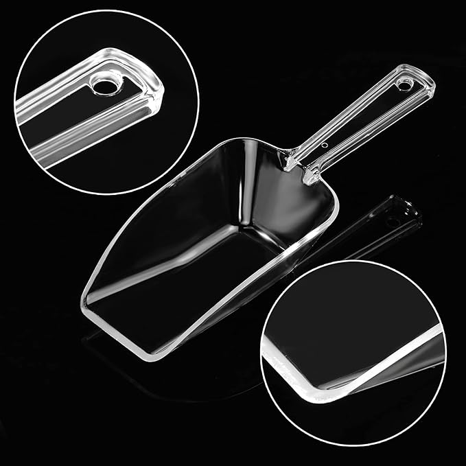 Ice Scoop Candy Buffet Containers Scoopers, Hmxpls Clear Plastic Scoop - Image 6