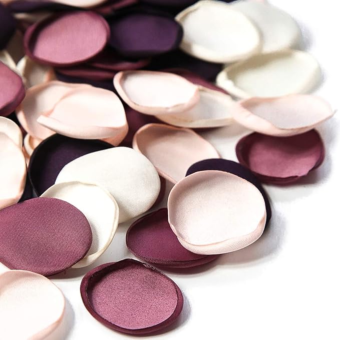 Floroom 300pcs Rose Petals Plum Fake Faux Silk Flower Petals by Floroom